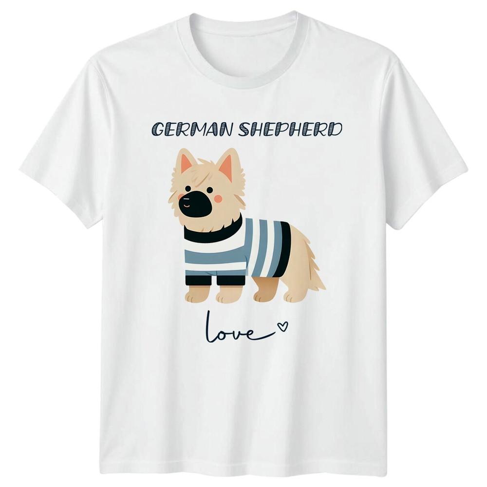 GerUnisex Shepherd Love TShirt Dog Breed Tee S