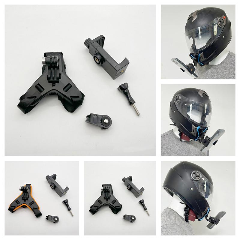 Motorcycle Helmet Phone Stand For  Hero 13 12 11 9 Insta360 X4 X3 Dji Action 3 Sports Camera Holder Moto Helmet Chin Mount