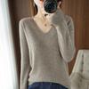 Sweaters Women Casual V-neck Solid Jumpers Pullovers Spring Autumn Womens Sweater Cashmere Knitwear Bottoming Shirt