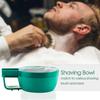 Linkidea Plastic Shaving Soap Bowl with Wide Large Easy Lather Wet Razor Shaving Cream Bowl for Men Non-Slip Handle, Mouth, Capacity, Ridges, (Green)
