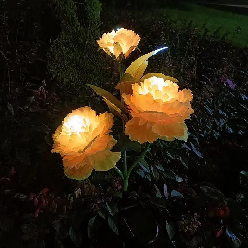 Solar Lotus Sunflower Garden Light for Outdoor Decoration