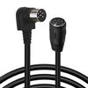 90 Degree DIN 6Pin Male to Female Sound Video Cable Terminal Cable for Sound Microphone Guitar Digital Equipment