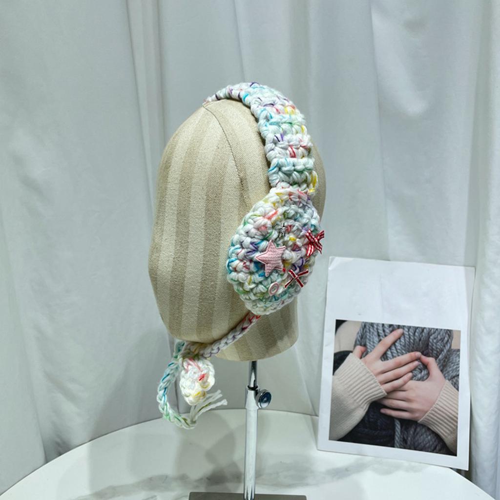 Lovely Ear Cover Star Crocheted EarMuffs for Women and Kids Ear Warmer Headband for Winter Christmas New Year Gifts