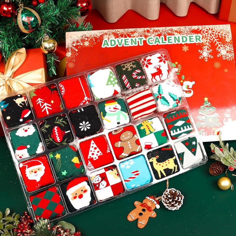 Christmas Socks Advent Calendar 24 Days Countdown Christmas Socks For Men 24 Days Of Advent Box Socks Different Christmas