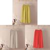 Casual Cotton Linen Wide Leg Pants For Women With Elastic Waist And Pockets For Summer Comfort