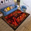 Gothic red warrior with sword Print Carpet Rug for Living Room Bedroom Sofa Doormat Home Decor Non-slip Floor Mat