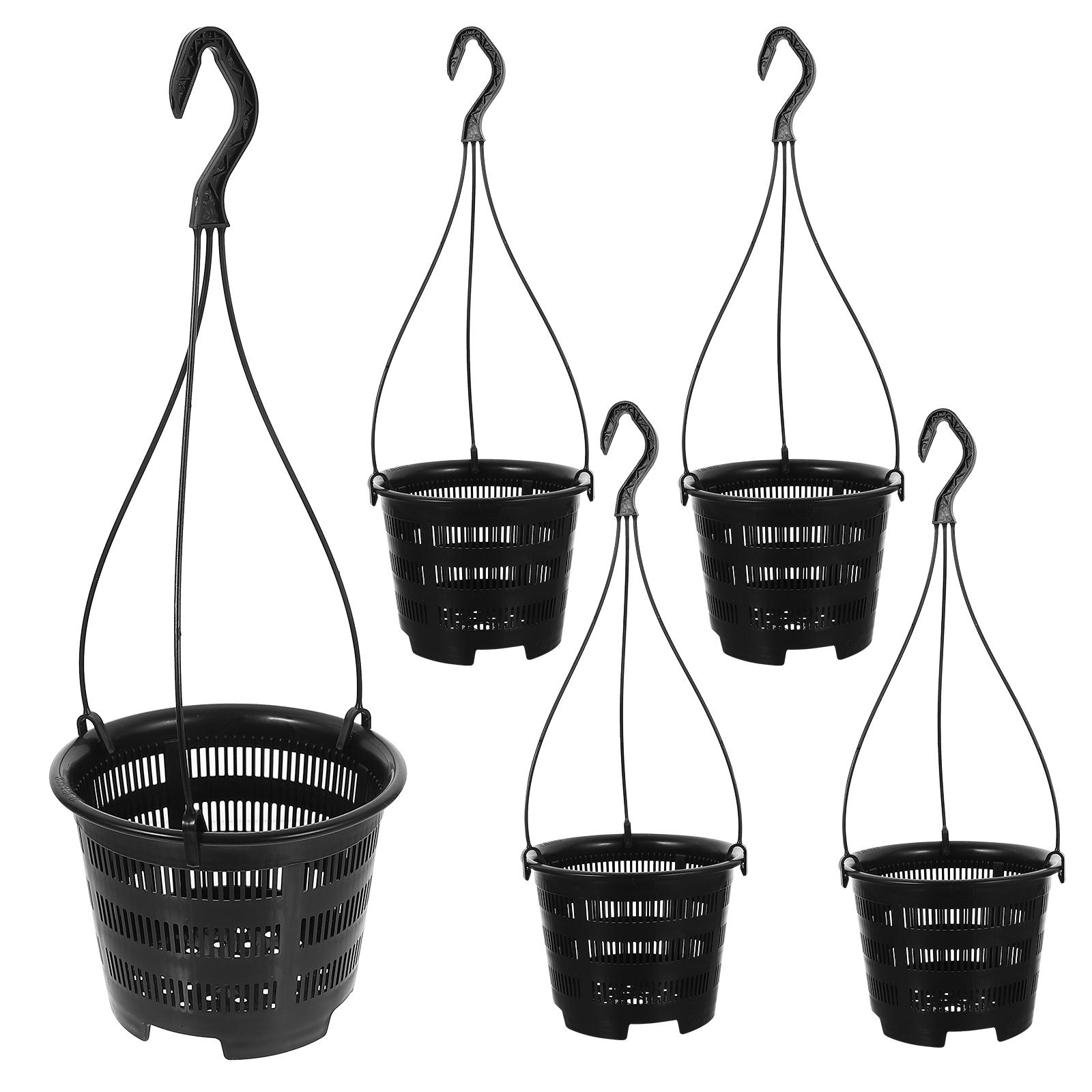 

6Set Durable Orchid Hanging Pots Outdoor Planter Baskets Balcony Decor Space Saving Flower Vase for Plant Hangers