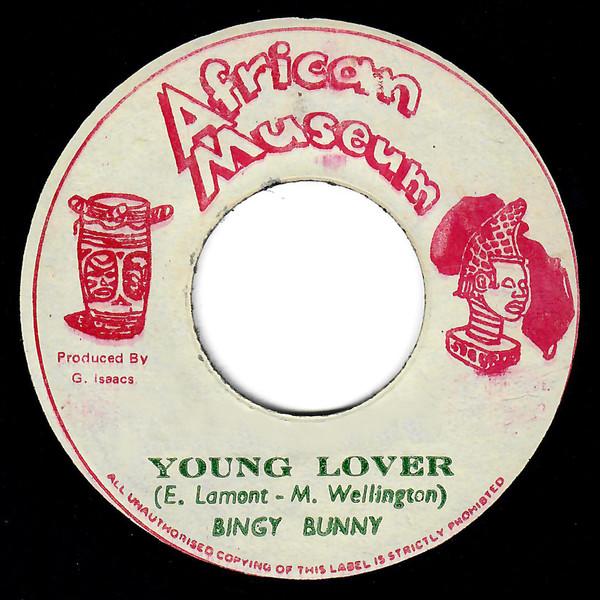 7inch Record BINGY BUNNY - Young Lover NONE African Museum 1981 Jamaica Reggae, Ska & Dub Used