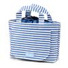 COLORFUL CANDY STYLE Diaper Pouch Perfect for Made In Basic Striped B1300500 (Drawstring Tote) - Outings, Japan, (100% Cotton) - Blue,
