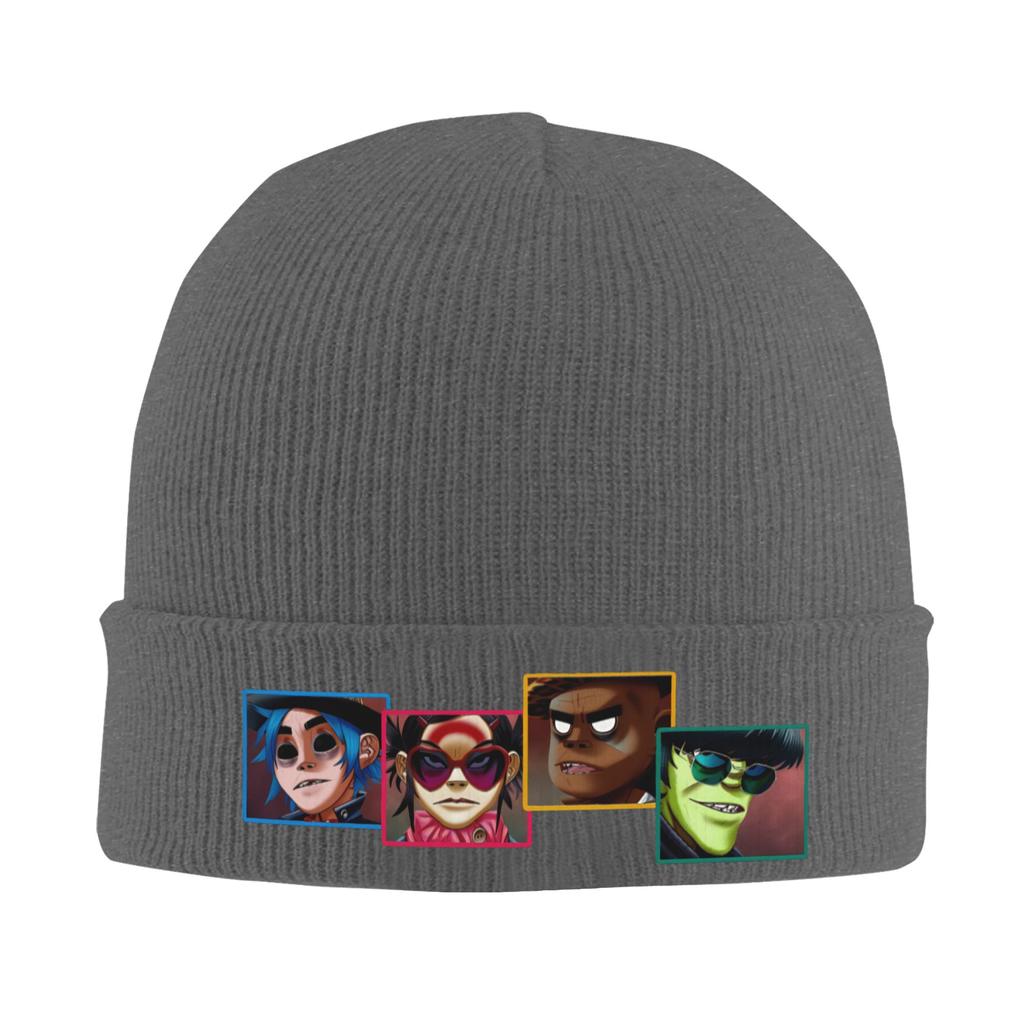 Gorillaz  Beanie Hats  Bonnet Hats Unisex Adult Casual Hippie Knit Hat Winter Printed Warm Soft Caps