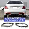 Kompatibles Auspuffrohr Helle Zierleiste für Mercedes GLC220, C200, E450, A250 (Teilenummern: 2058852221, 2058852321)