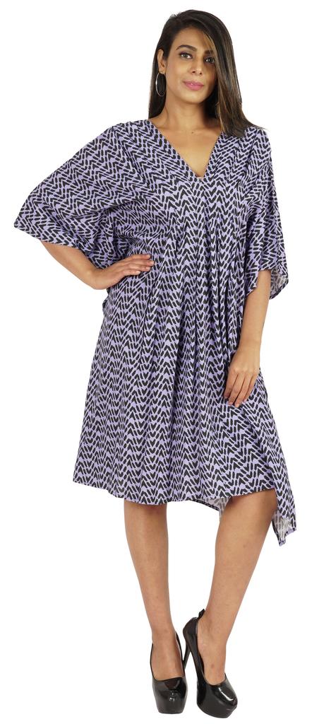 Moomaya Womens Short Kaftan Cover Up Night Dress Kaftan Gown Kimono