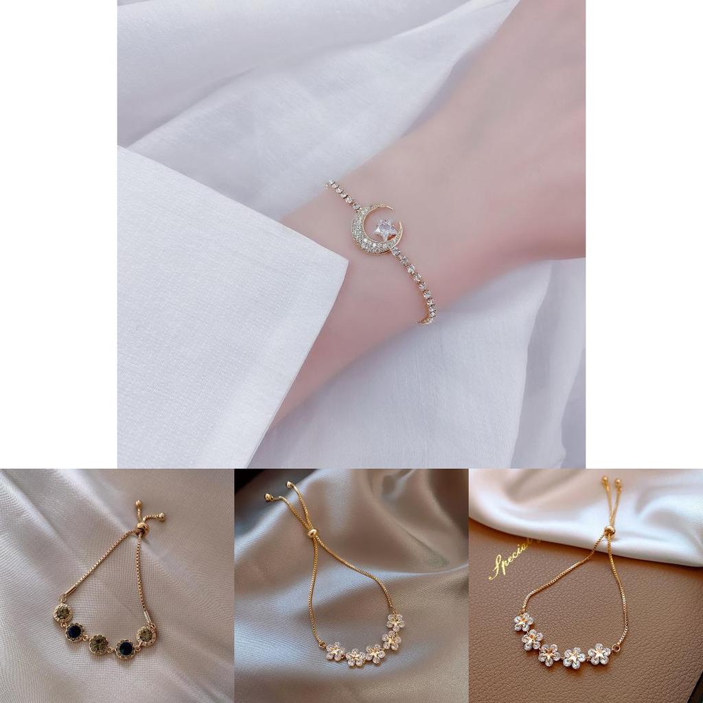 Flower Jewelry Hand Chain With Cubic Zirconia For Women Gift Occasion