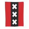 Amsterdam Flagge Eine ultraweiche Mikrofleece-Decke