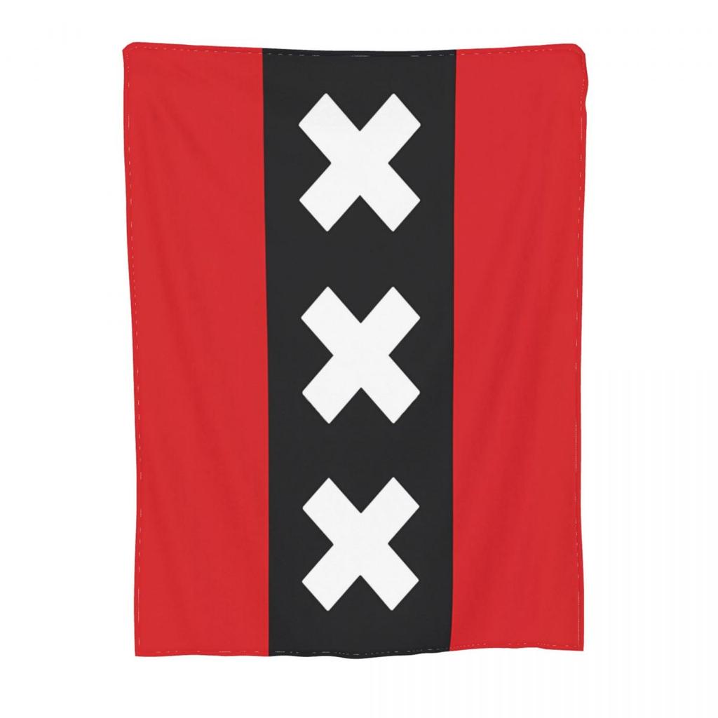 Amsterdam Flagge Eine ultraweiche Mikrofleece-Decke