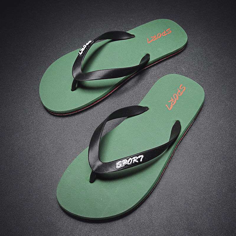 Slippers men's summer popular personalized weaving casual outer wear toe non-slip trend beach shoes sandals flip-flops