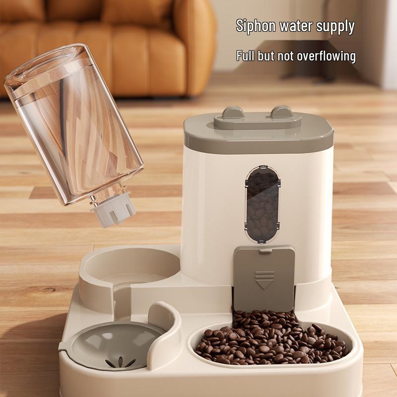Automatic Double Bowl for Cats & Dogs: Pet Food and Water Dispenser