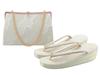 [SAKIKU-EN] Hergestellt in Japan Formelle Kleidung Saga Nishiki Marke Zori Sandalen und Tasche Set Gold Silber 2-Wege-Typ (HandtascheSchultertasche) MLLL Größen sg-7 (J, LL)