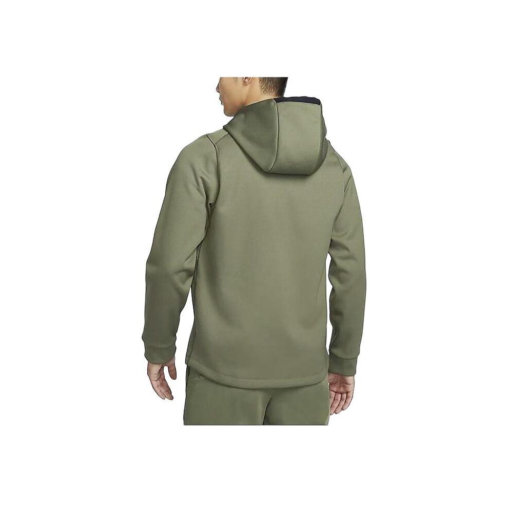Nike Solid Color Hooded Zipper Casual Long Sleeve Sweatshirt Men Sweatshirt Green FN3057-222