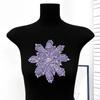 Beaded Organza Clothing Fabric Patches Colorful Flower Embroidery Patch  Dress