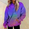 Women's Fashion Daily Versatile Casual Crewneck Sweatshirts Graphic Daily Long Sleeve Gradient Patchwork Printed Top Sweatshirts