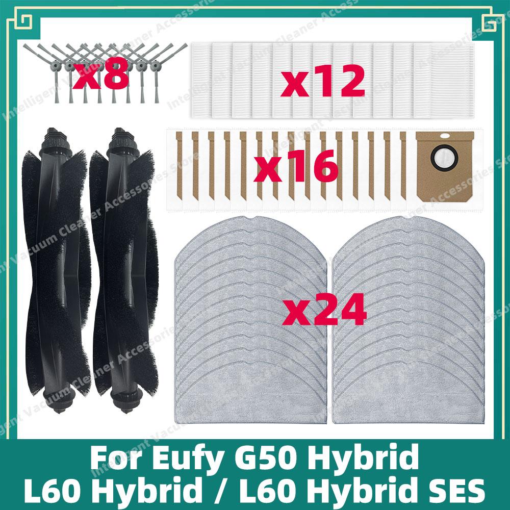Compatible For Eufy G50 Hybrid / L60 Hybrid / L60 Hybrid SES Main Side Brush Hepa Filter Mop Cloth Accessories Spare Parts
