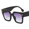 Outdoor Große Rahmen Quadratische Sonnenbrille Damen Herren Hübsche Geometrische Sonnenbrille Spiegel Schwarz Farbverlauf Designer Marke Mode