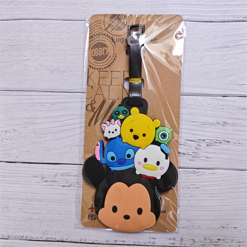 Cute Cartoon Bowknot Silicone Luggage Tag - White Palm Design
