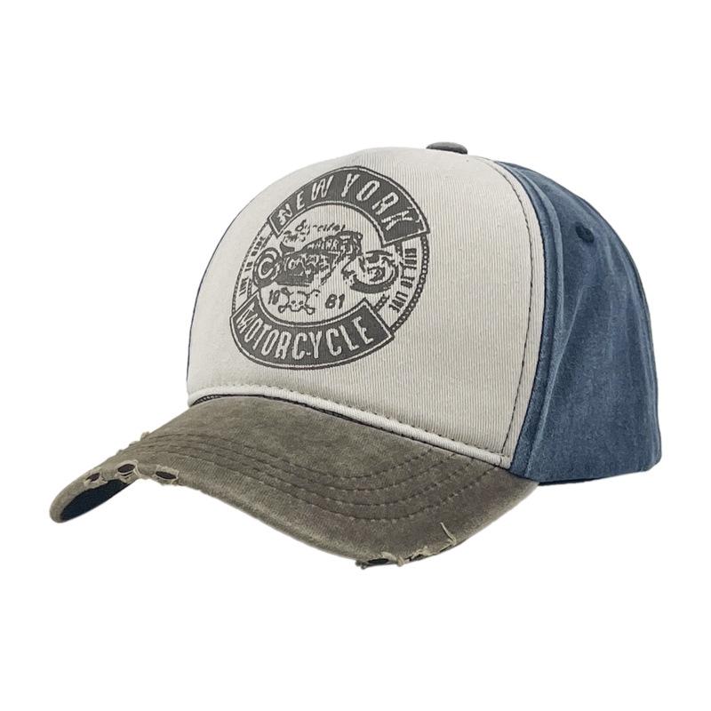 Trendy Patchwork Baseball Cap for Men, Japanese Style Plain Duckbill Cap, Korean Style Fashionable Sun Hat for Women