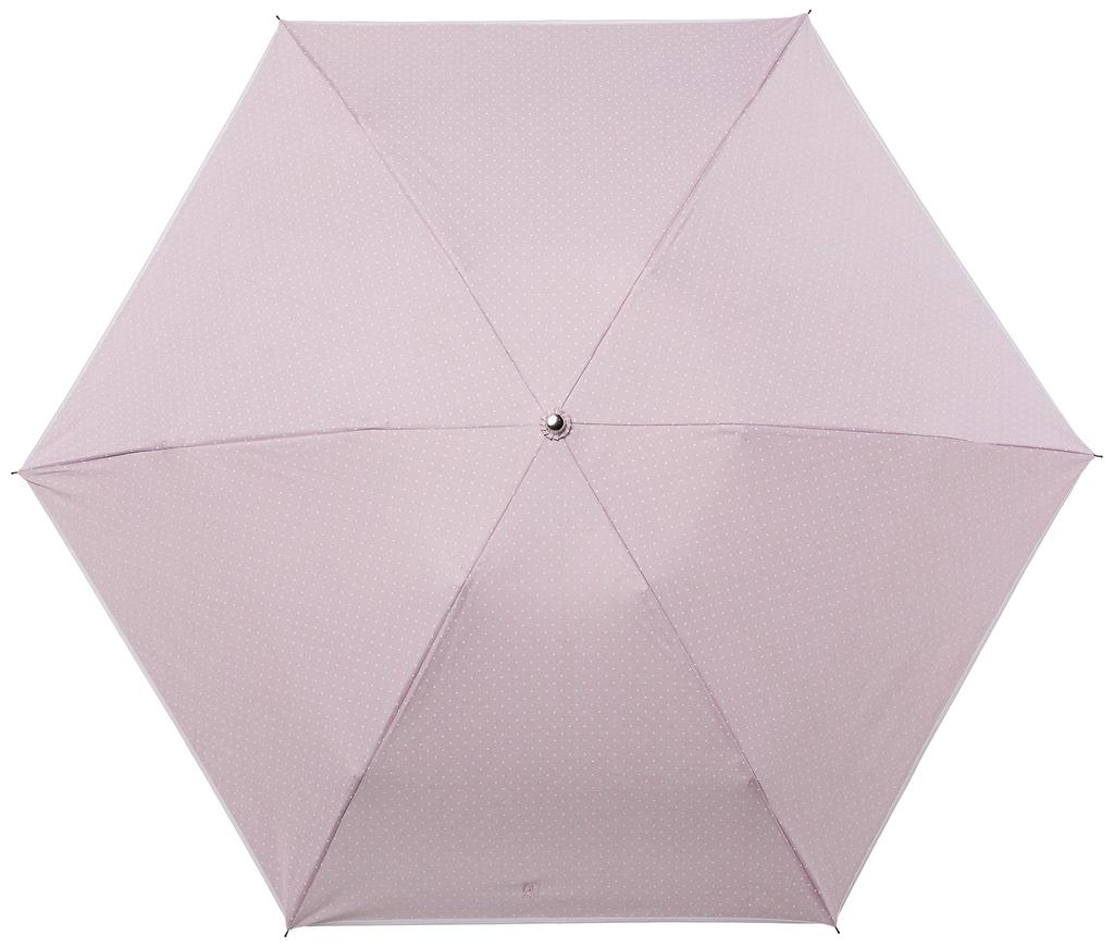 Moonbat Folding Umbrella with Dotted Pigment and and Light Suitable for All Rib Approximately 50cm um-feel Piping, Women's Parasol, 10999-02 (Heat