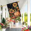 Autumn Sunflower Pumpkin Garden Flag - Double-Sided Polyester Outdoor Decoration for Lawn, Patio, Courtyard - No Electricity Needed