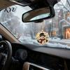 Acrylic Santa Hanging Ornaments 6 Pcs Christmas Pearl Art Ornaments, 2D Flat Holiday Tree Pendant, Decorations Effect Decoration for Home Wall