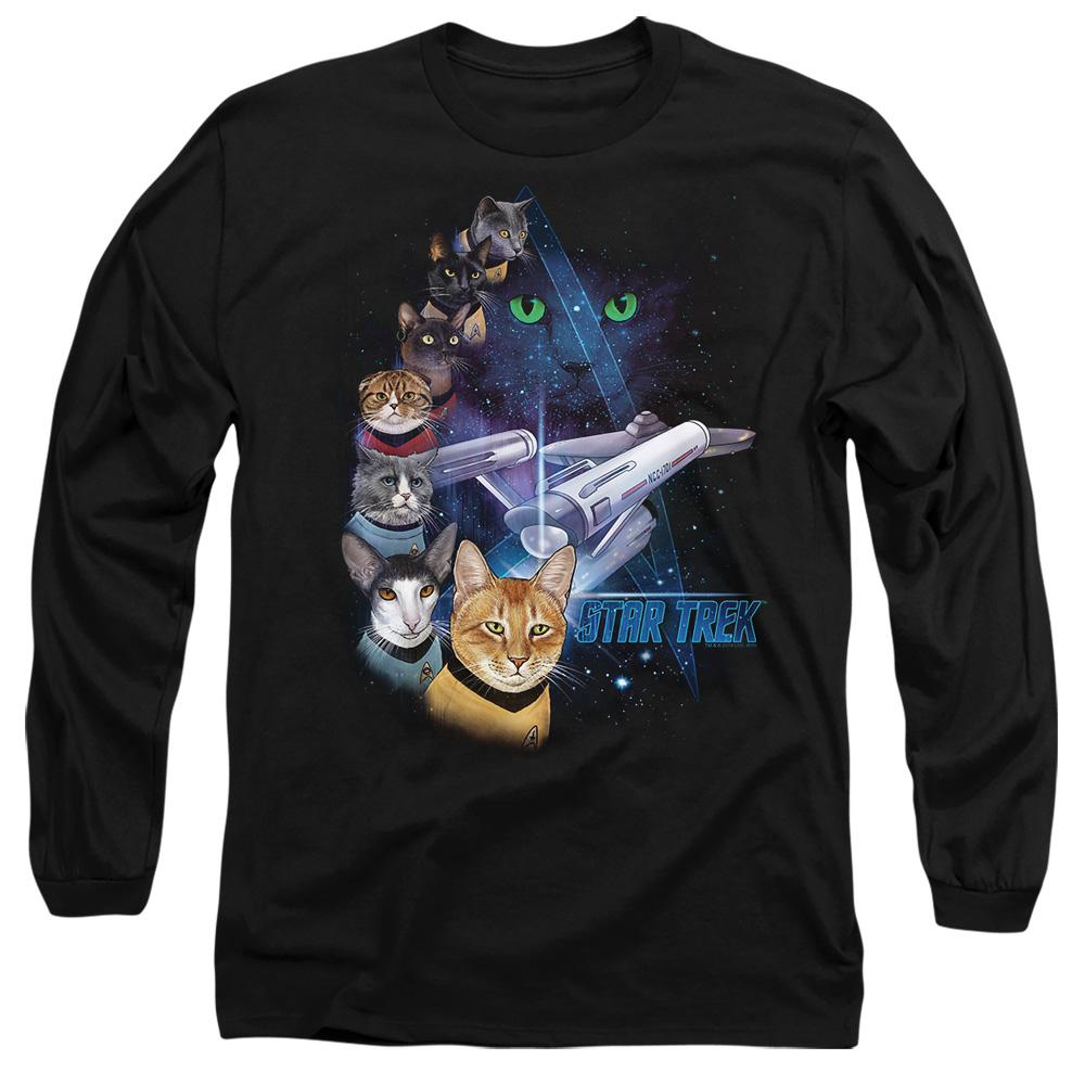 Star Trek Unisex Adult Feline Galaxy T-Shirt