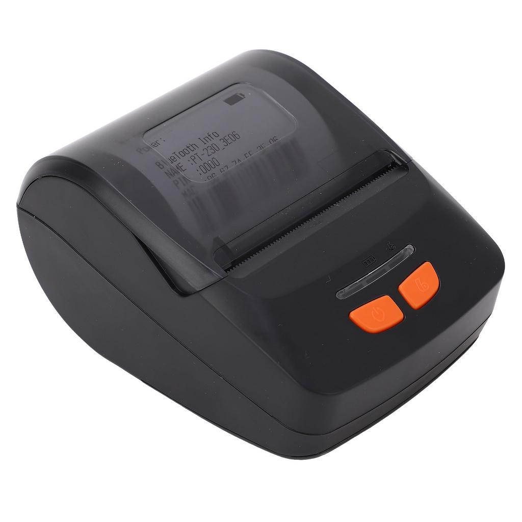Bluetooth-Thermodrucker mit Etikettenpapier, tragbarer POS-Barcode-Drucker, Schwarz-Weiß-Druckausgabe