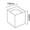 Set of 2 Square LED Ceiling Lights 10W 700lm 4200K Black