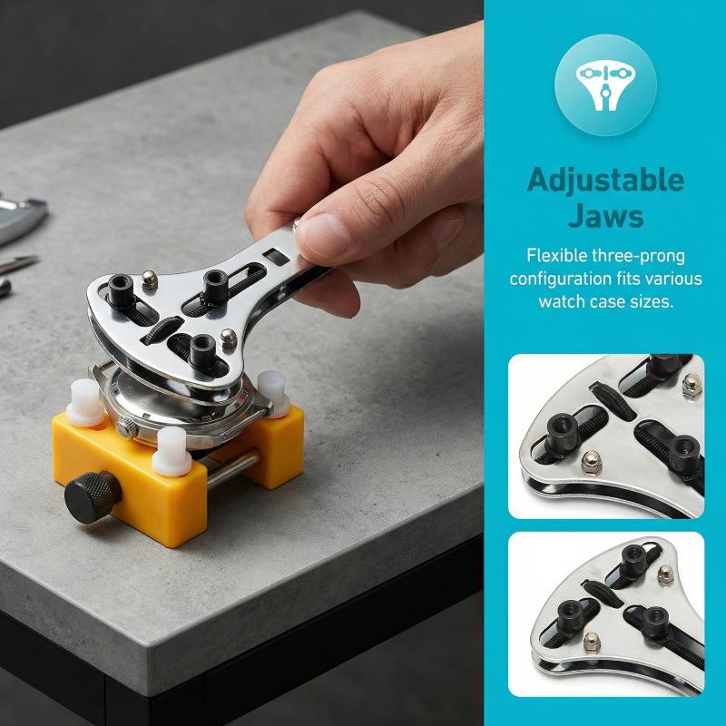 In-Stock Three-Jaw Watch Case Opener for Battery Replacement and Repair