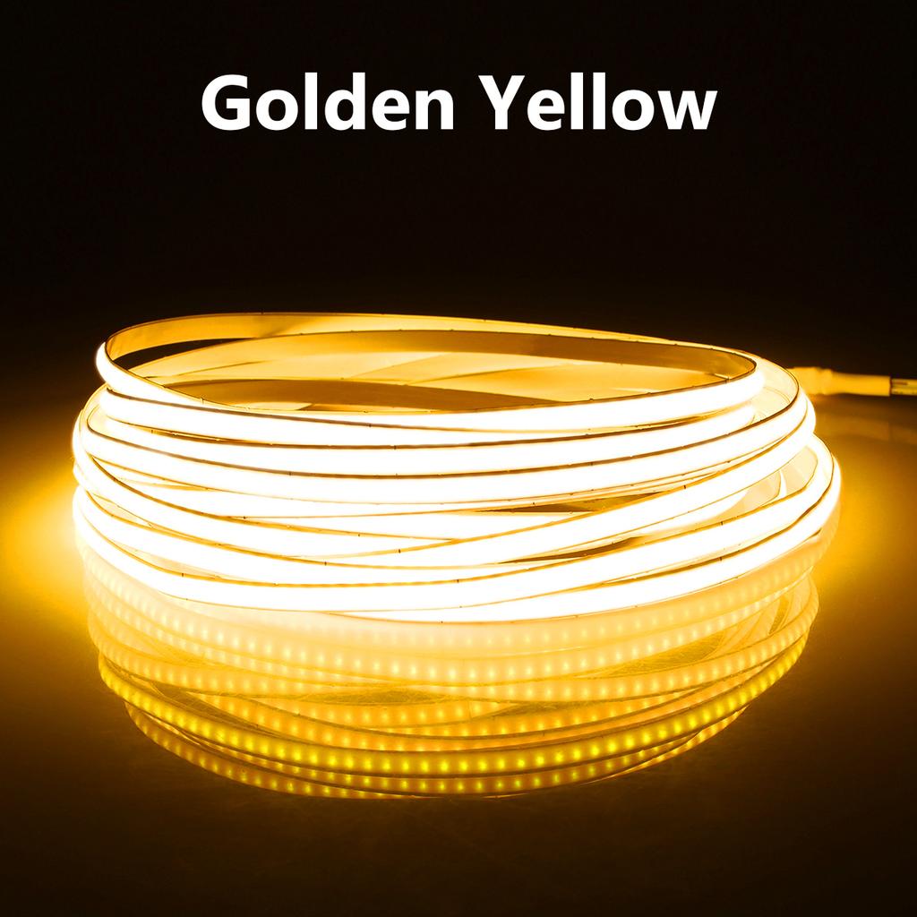 5mm Ultra Thin DC 12V Colorful LED Strip COB Lights for Home Room Closet DIY Car Decor 1M 2M 3M 4M 5M High Density Neon LED Tape