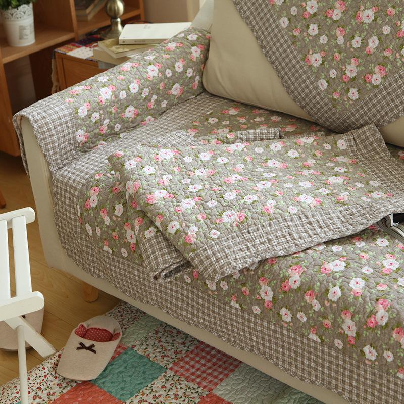 Spring and Summer New Products Small Floral Twill Cotton Fabric Sofa Cushion Cushion Thickened Backrest Towel Window Mat