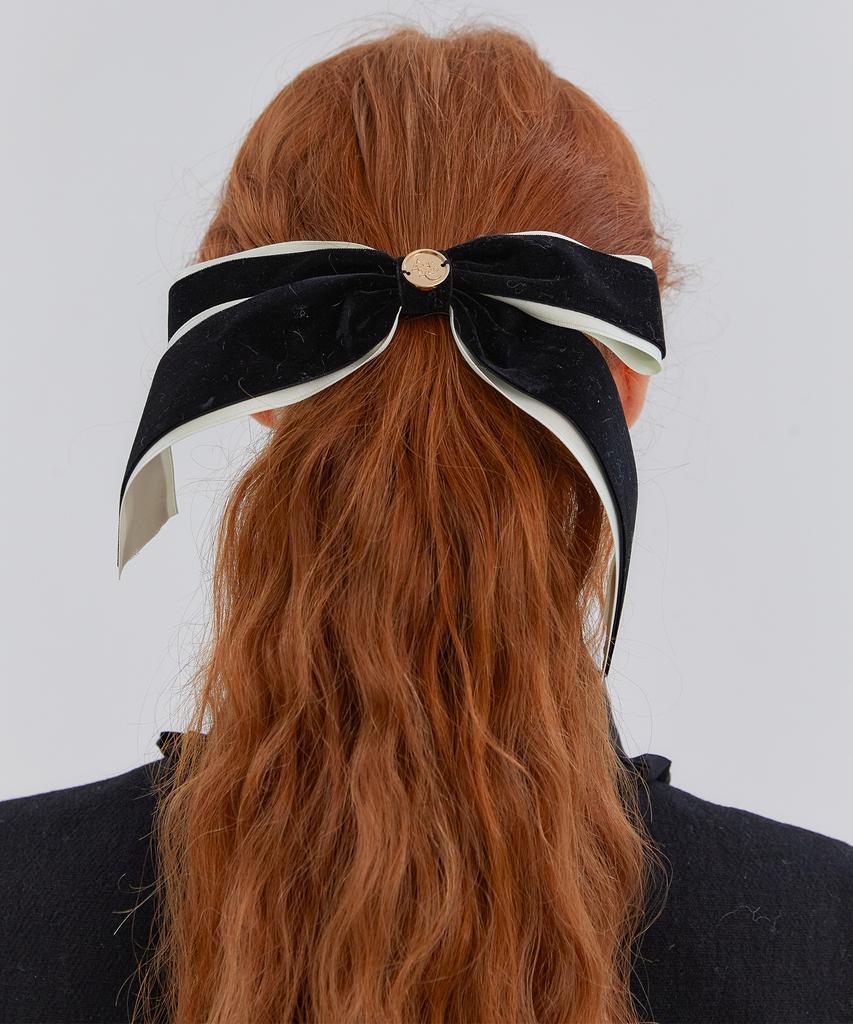 Anoetic Velvet Classic Ribbon Hairpin_Black