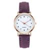 Fashionable luxurious women's analogue‑quartz wristwatch with leather strap, luminous ladies' watch