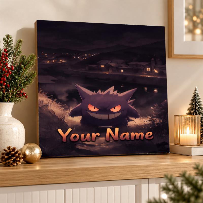 Gengar Custom Name Diamond Painting Personalized 5D Full Drill DIY Diamond Art Home Decor