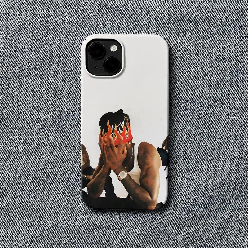 Edgy Urban Aesthetic Flame-Print Headwear Bold Graphic Phone Case for iPhone 17 16 15 14 11 12 13 Pro Max Air Plus Back Cover