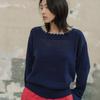 EDENIK Marine Scallop Knit Sweater_Navy