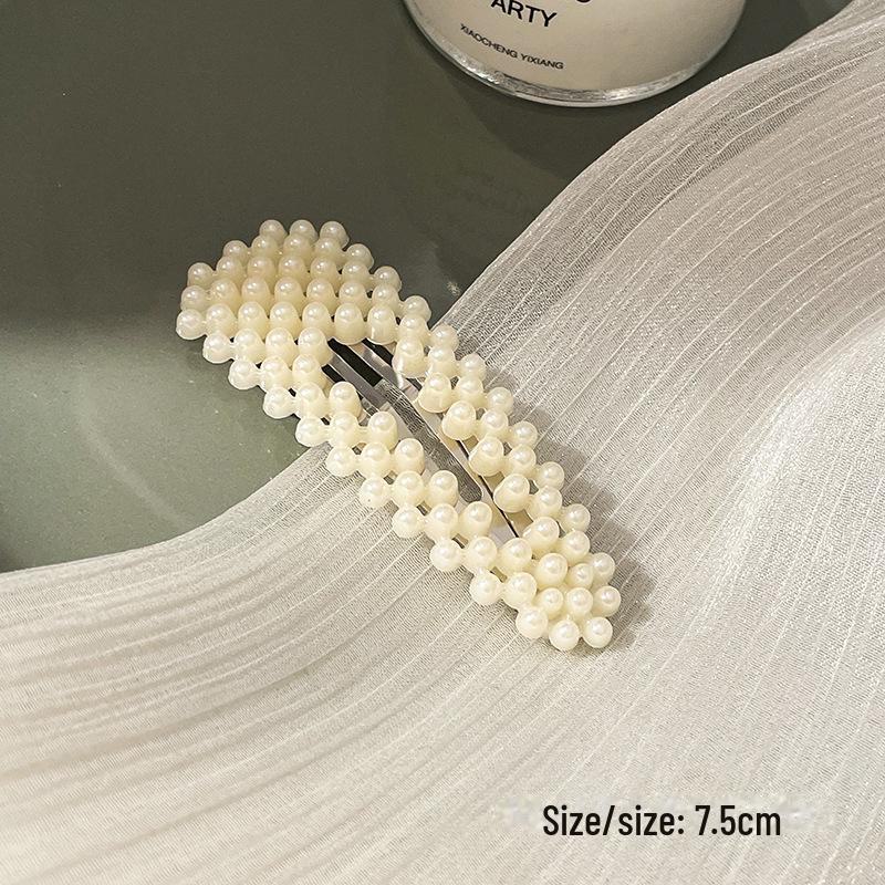 Korean Pearl Hairpin - Trendy Side Clip for Women and Girls