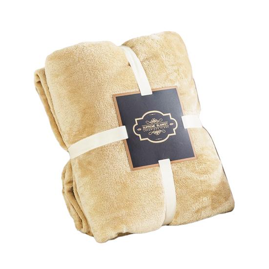 Flannel Blanket Thickened Double-sided Fluff Plush Solid Color Office Nap Dormitory Home Bed