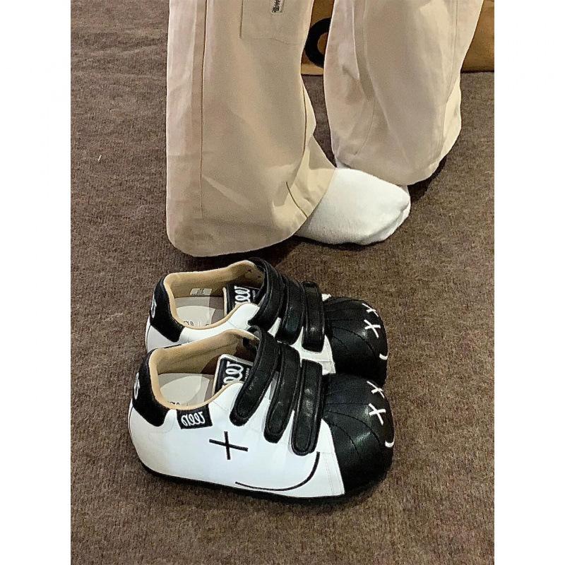 

Ugly cute big head inner height increase bread shoes women s 2025 new Velcro versatile sports little white shoes casual board shoes 40 чёрный