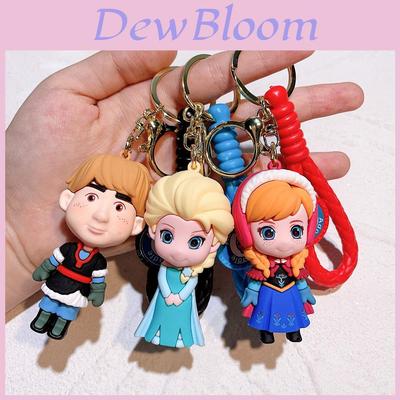 Adorable Frozen Elsa Princess Keychain Silicone Cartoon Key Ring Ideal Gift