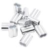Wire Rope Ferrule M1 M1.2 M1.5 M2 M2.5 M3-M12 Aluminum Ferrules Clamps 8-Shape Double Hole Aluminum Casing Wire Rope Oval Clip