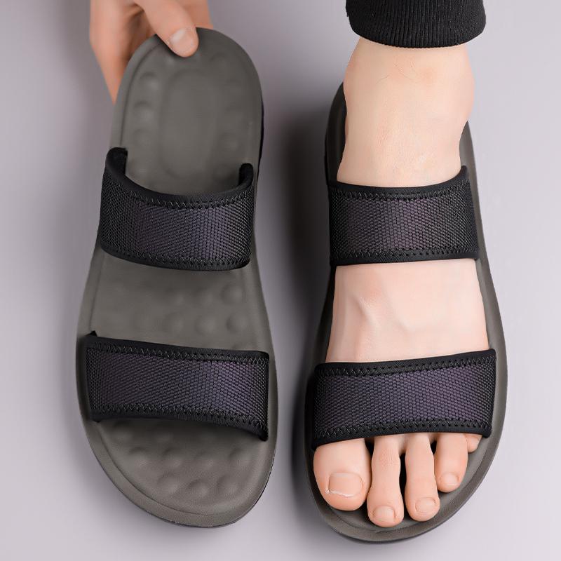 

Summer New Flip Flops Beach Shoes Plus Size 44 Sandals Non Slip Slippers Soft Outdoor Open Toe Sandals Casual Home Indoor Shoes 44 чёрный