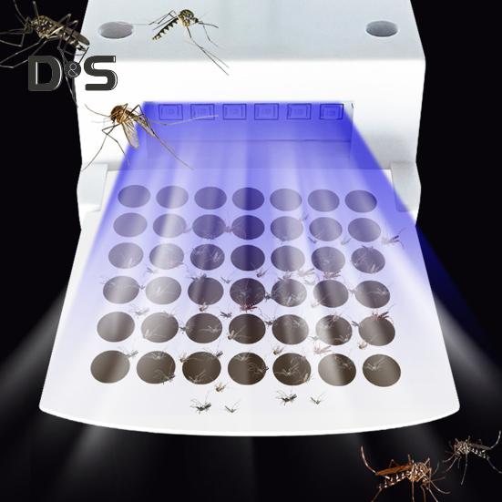Mosquito Lamp Fruit Fly Trap with Sticky Pads Residue-free Plug-Play Highly Effective UV Blueish-Purple Light EU Plug Fly Trap